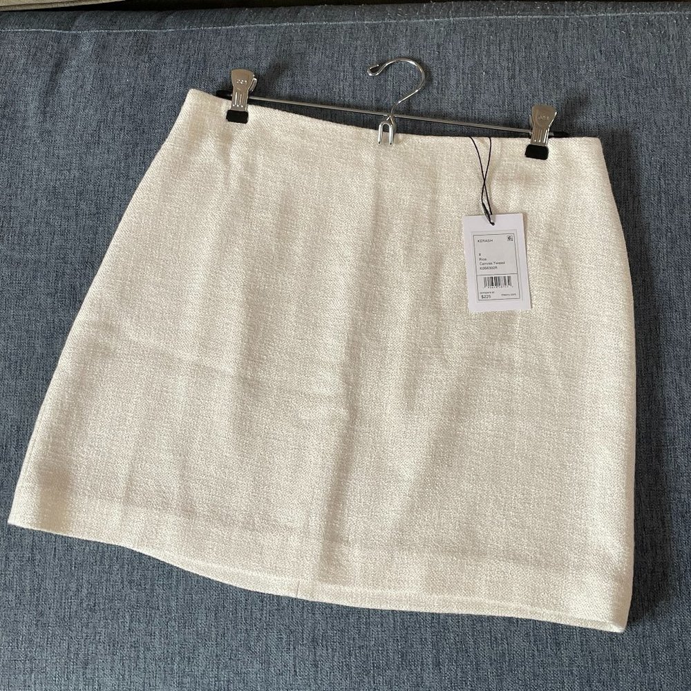 Theory Miniskirt in Canvas Tweed